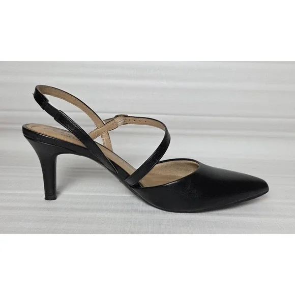 Abella True Comfort Pumps Women's 9.5M Black Cushioned Dress Shoe 2" Heel - Picture 8 of 9